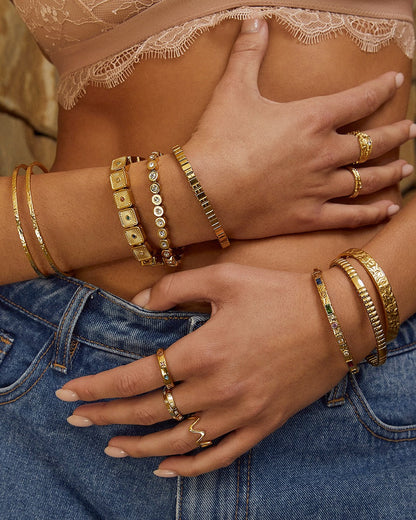 Melrose Gold Cuff Bracelet - Multi