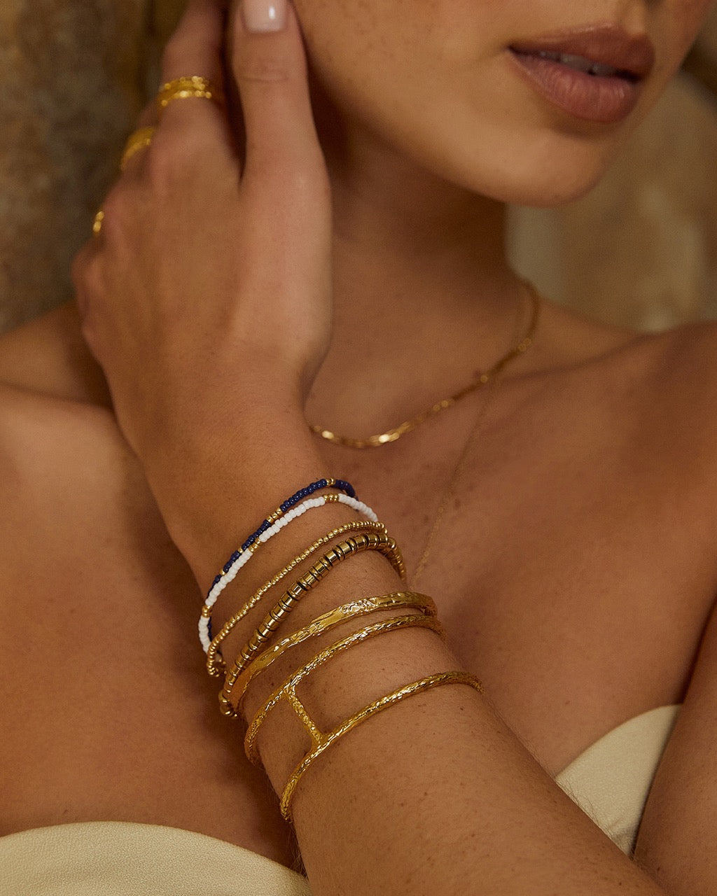 Sunny Bracelet Set - Navy