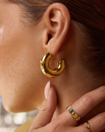Bella Gold Hoop Earrings