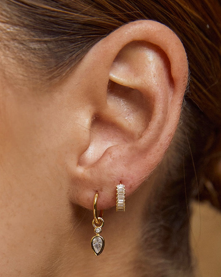 Khloe Gold Earrings - Stone