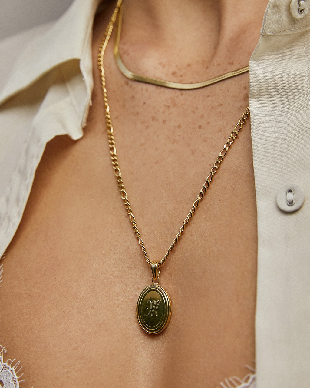 Classic Gold Locket Necklace