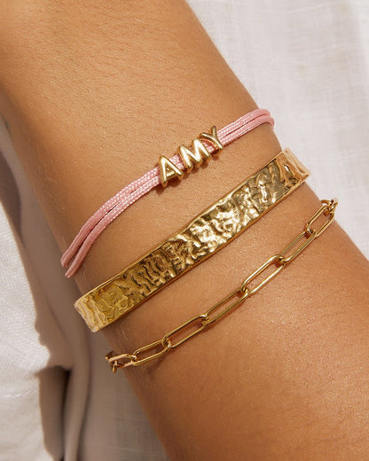 Alphabet String Bracelet - Rose