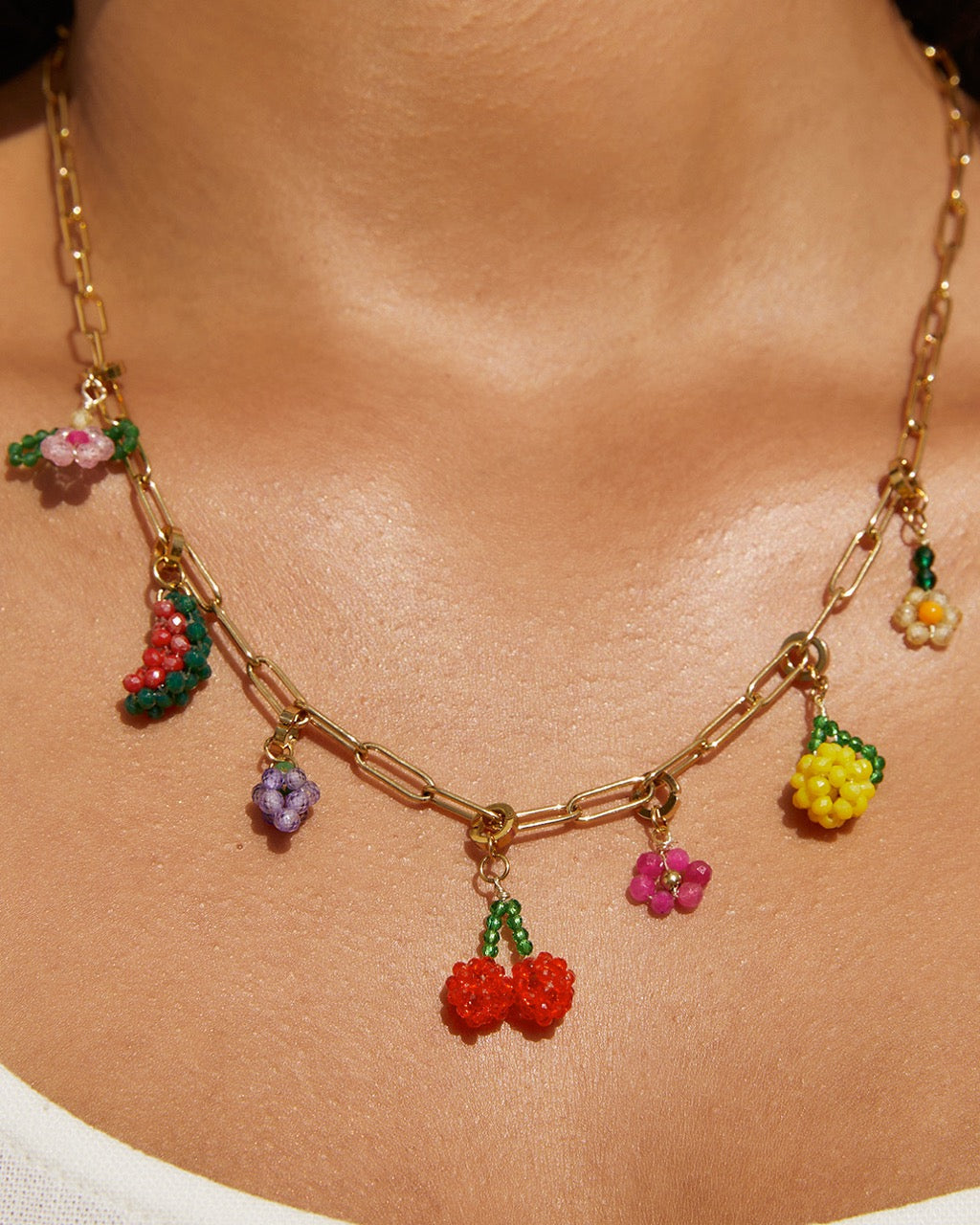 Cherry Beaded Charm