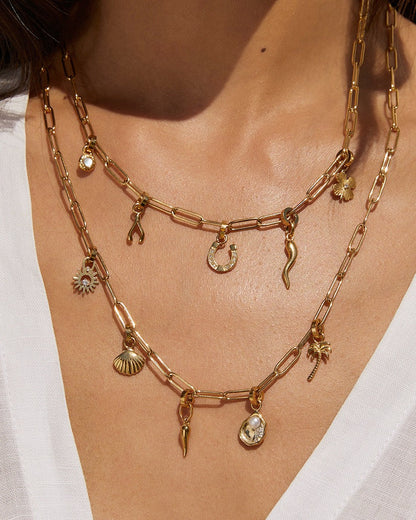 Lucky Horseshoe Charm - Gold