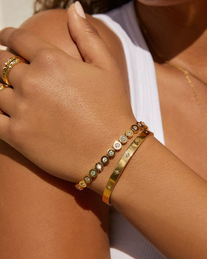 Gemma Gold Cuff Bracelet