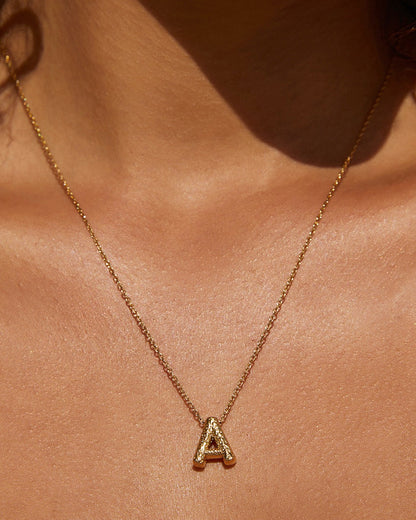 Statement Gold Letter Necklace
