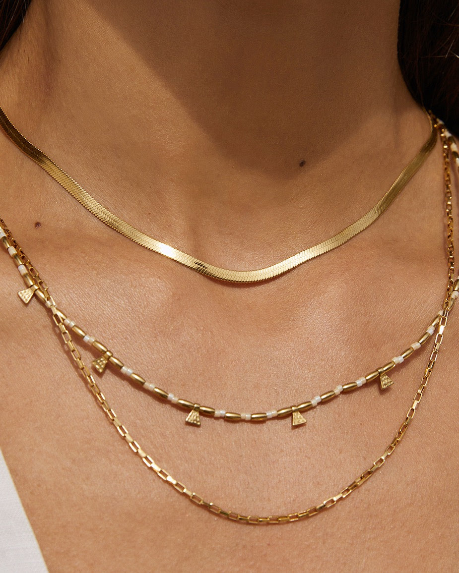 Natalia Gold Necklace - Vanilla