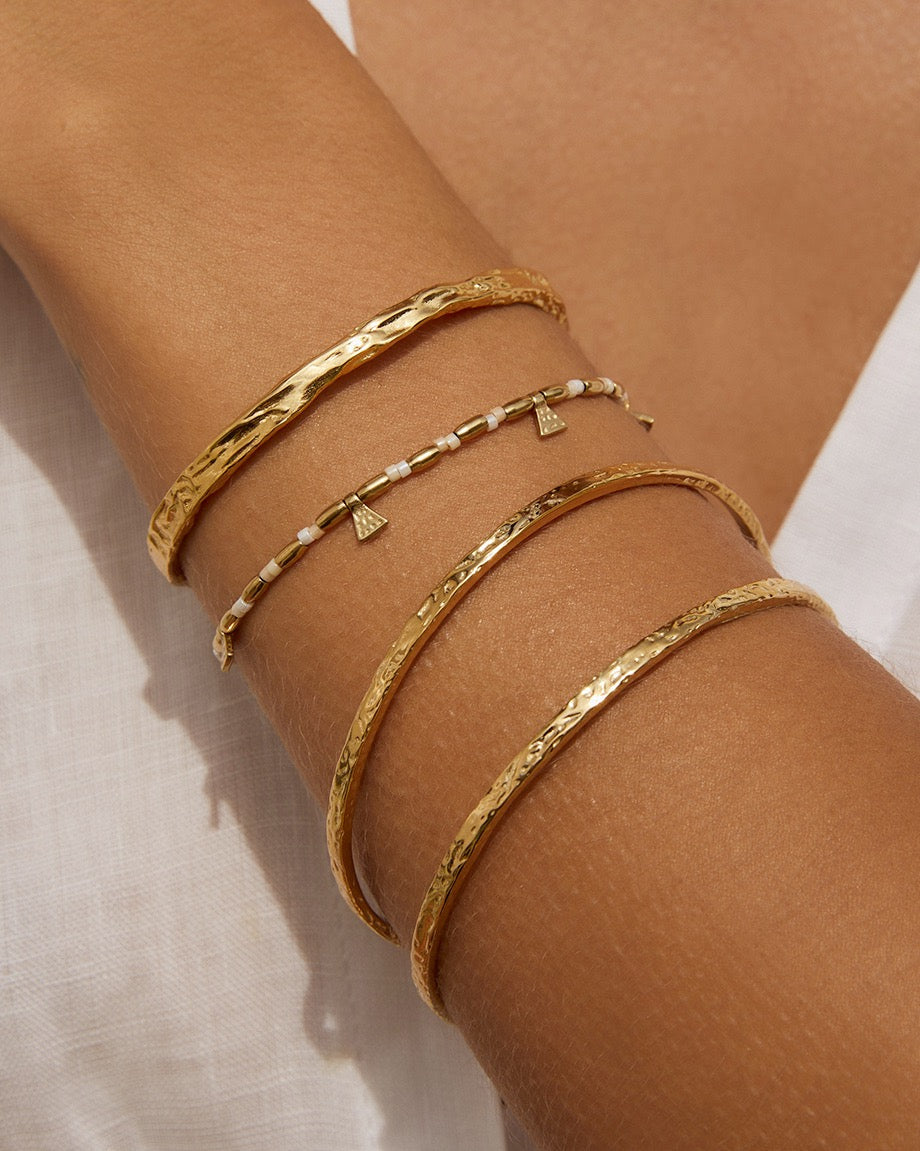 Archie Double Gold Bracelet Stack