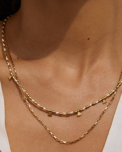 Natalia Gold Necklace - Vanilla