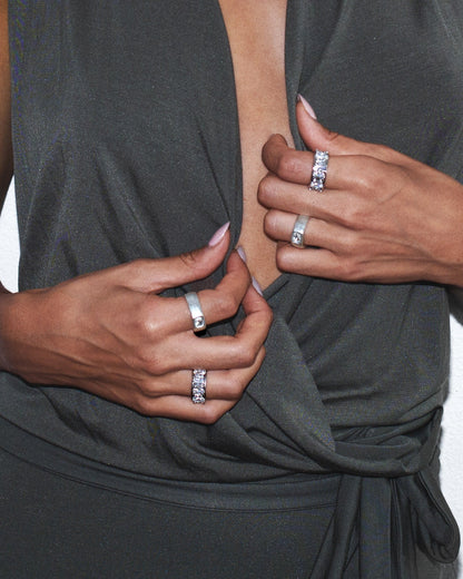 Hush Ring in Silver