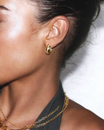 Vice Hoop Earrings in Gold