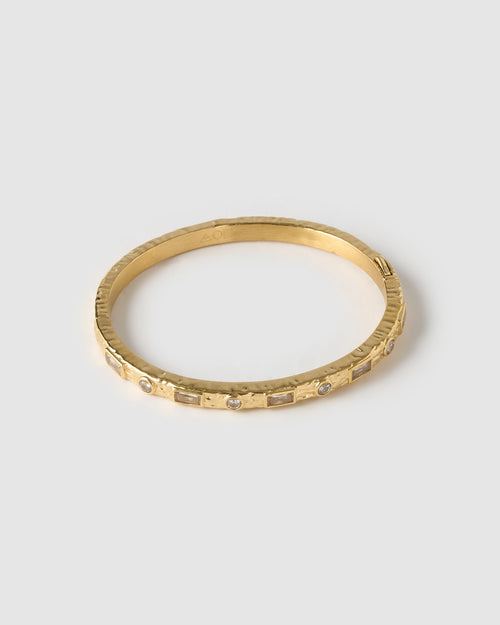 Melrose Gold Cuff Bracelet - Stone
