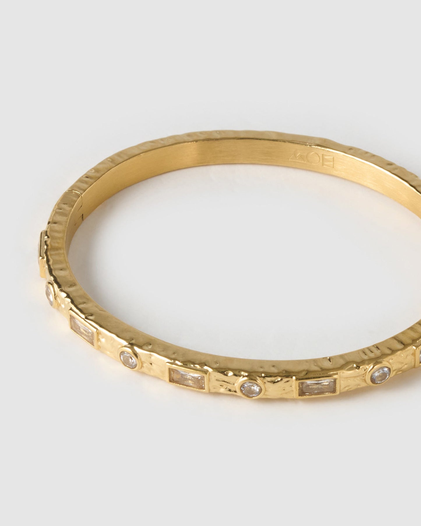 Melrose Gold Cuff Bracelet - Stone