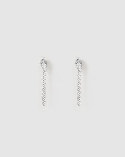 Mia Silver Chain Earrings