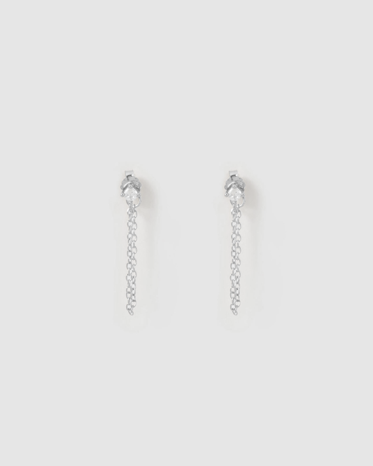 Mia Silver Chain Earrings