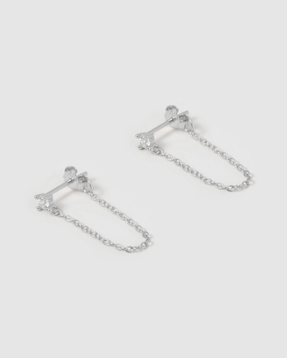 Mia Silver Chain Earrings
