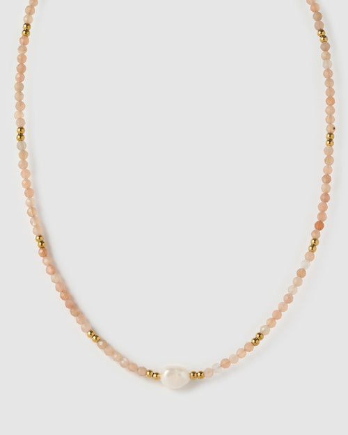 Mila Gemstone and Pearl Choker