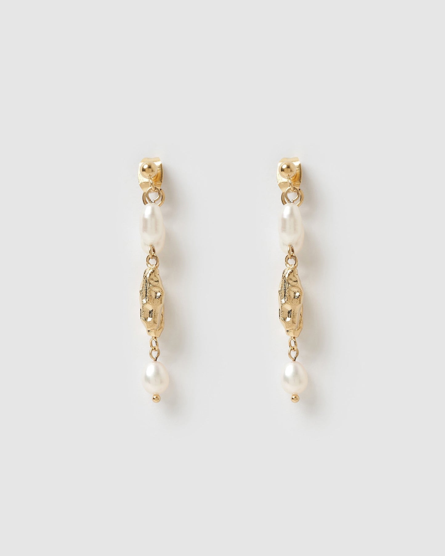 Mimi Pearl and Gold Earrings