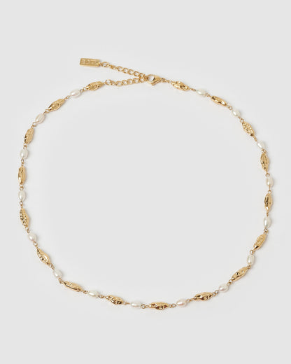 Mimi Pearl and Gold Necklace