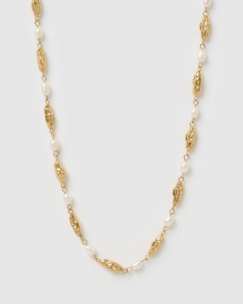 Mimi Pearl and Gold Necklace
