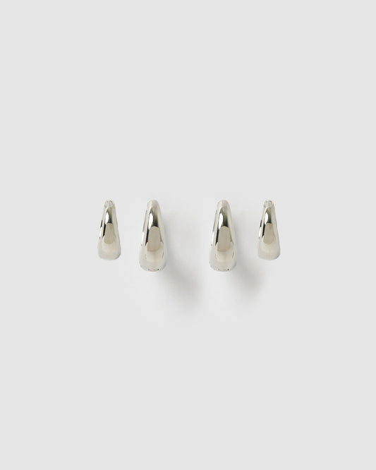 Mini Earring Stack - Silver