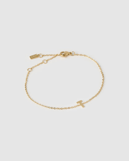 Mini Initial Gold Bracelet