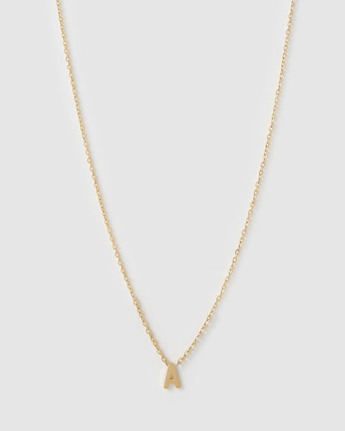 Mini Initial Gold Necklace