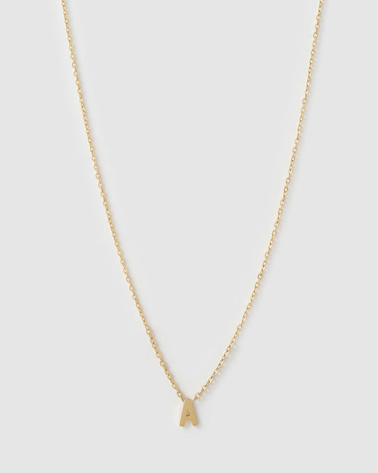 Mini Initial Gold Necklace
