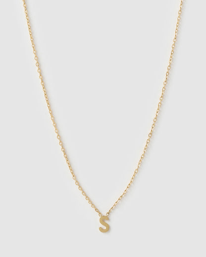 Mini Initial Gold Necklace