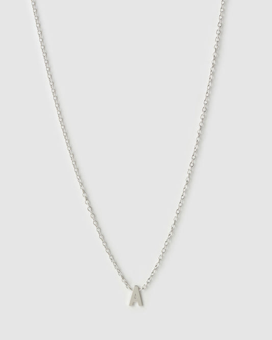 Mini Initial Silver Necklace