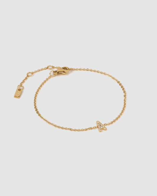 Mini Initial Stone Bracelet