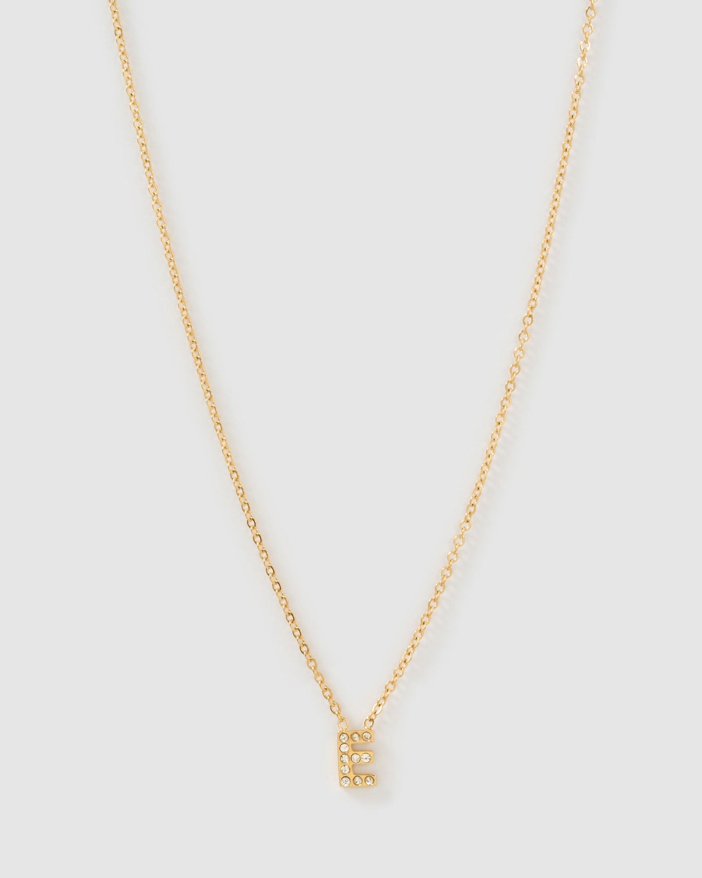 Mini Initial Stone Necklace