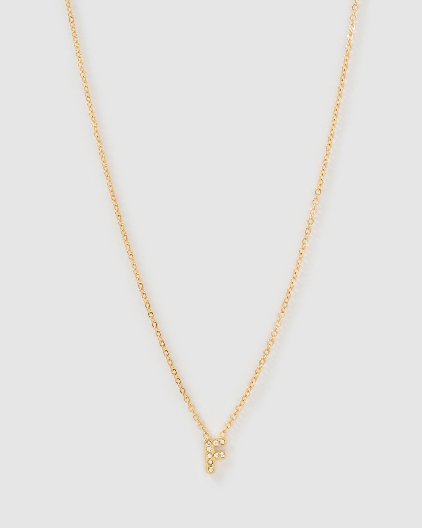 Mini Initial Stone Necklace