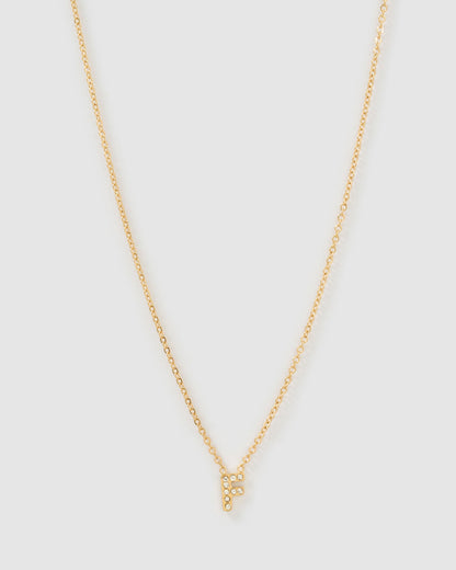 Mini Initial Stone Necklace