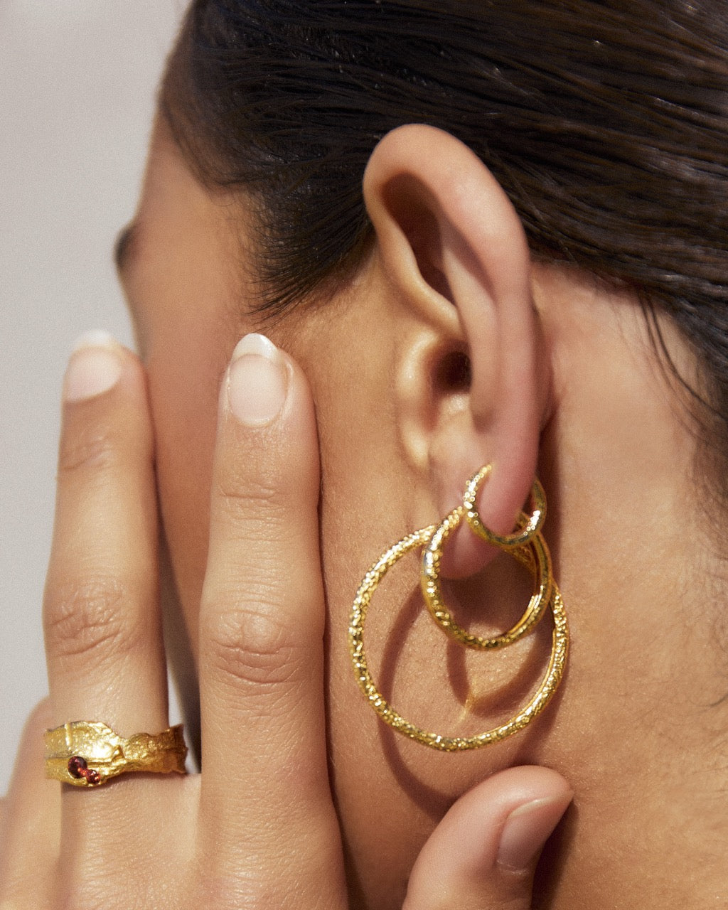 Arabella Gold Hoop Earrings