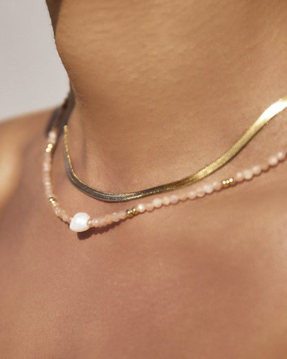 Mila Gemstone and Pearl Choker