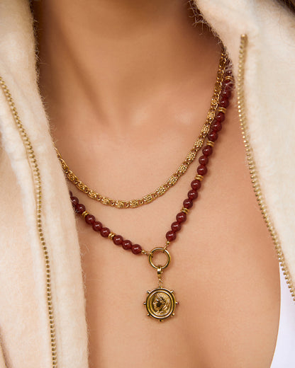 Tallulah Necklace - Red Agate