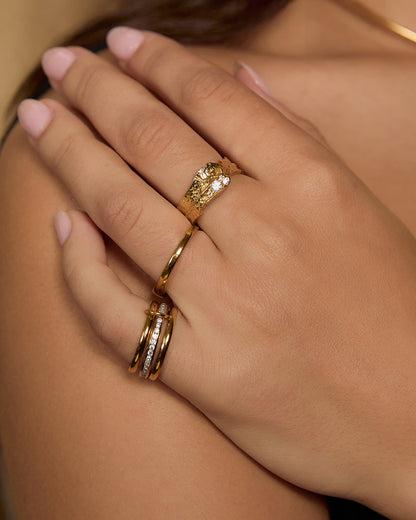 Indigo Gold Ring