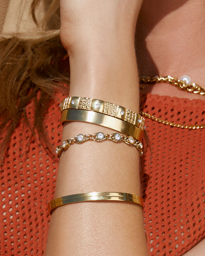 Cassandra Gold Bracelet - Stone