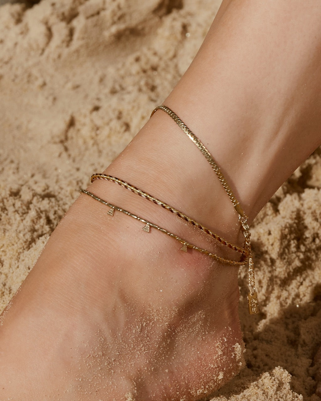 Bennie Gold Anklet - Desert