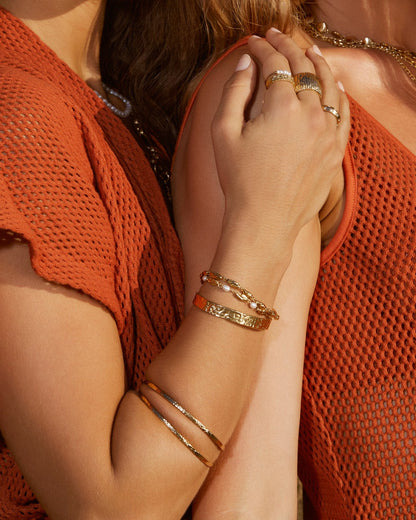 Archie Double Gold Bracelet Stack