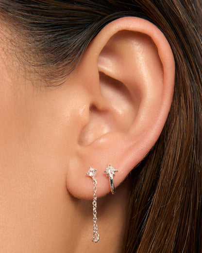 Mia Silver Chain Earrings