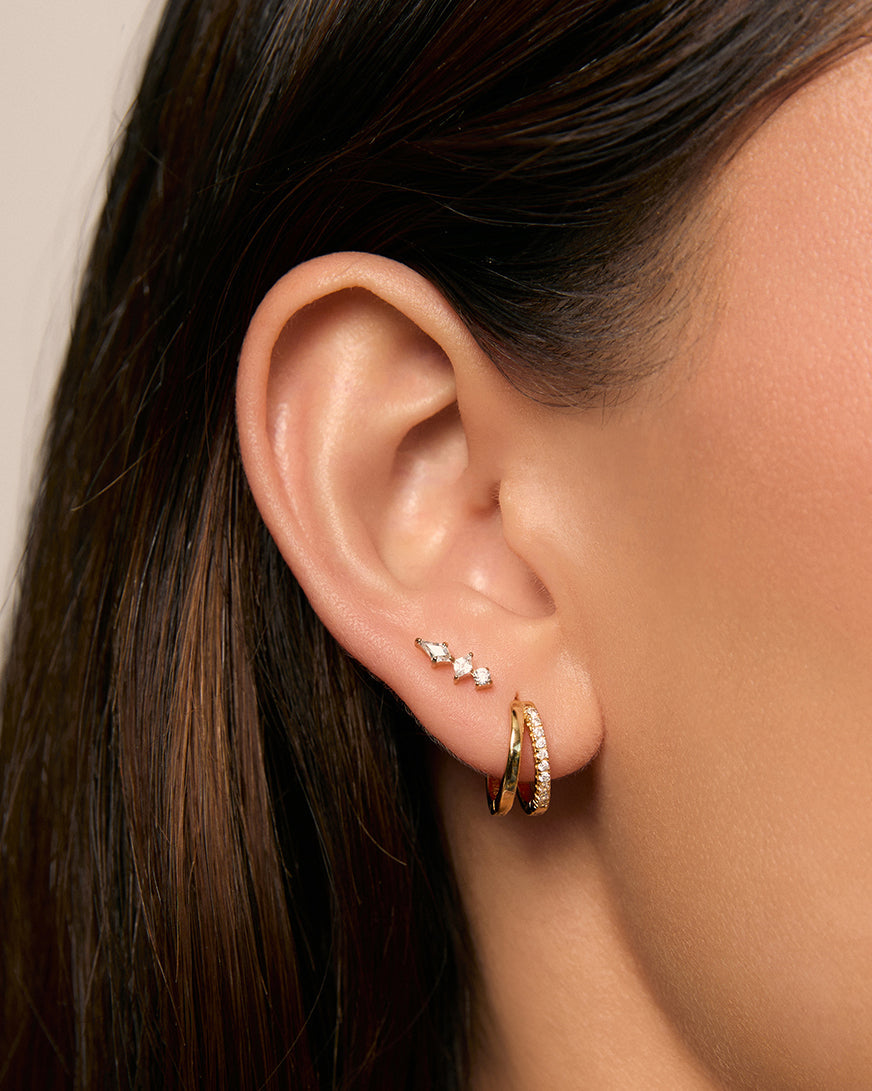 Ava Flat Back Single Earring