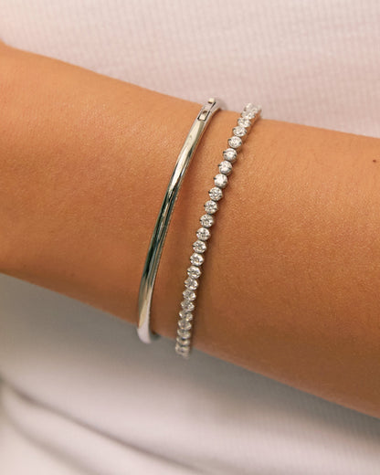 Allegra Tennis Bracelet - Silver