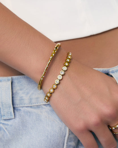 Eden Gold Cuff - Stone