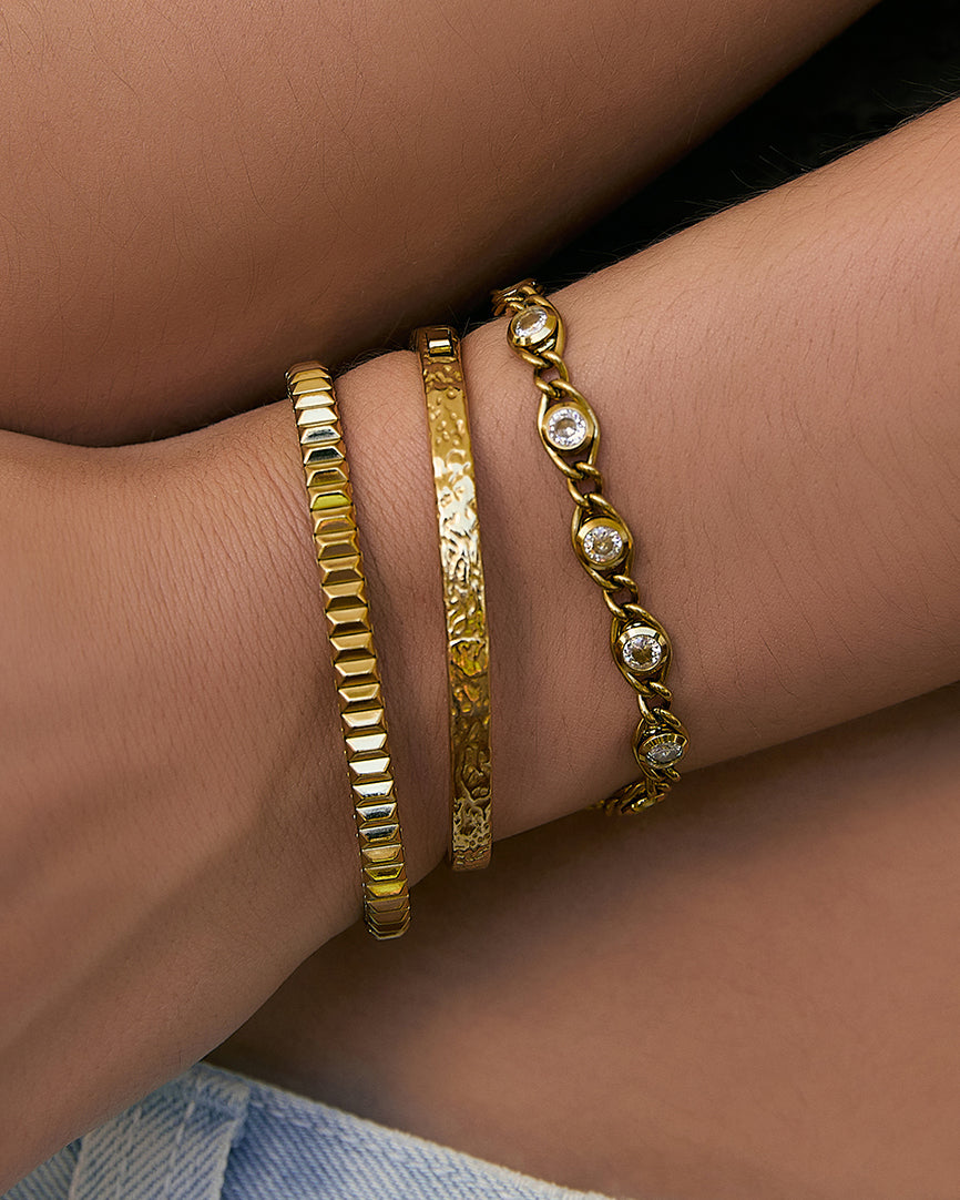 Cassandra Gold Bracelet - Stone