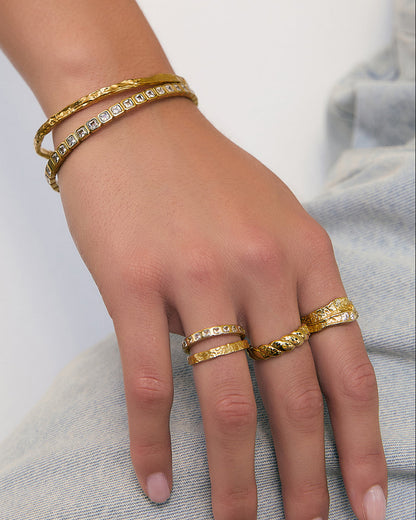 Quinn Gold Ring - Stone