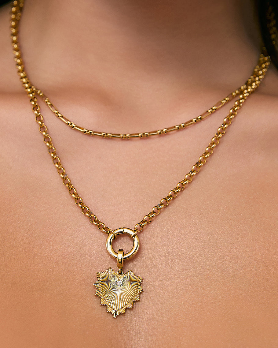 Evie Heart Charm - Gold