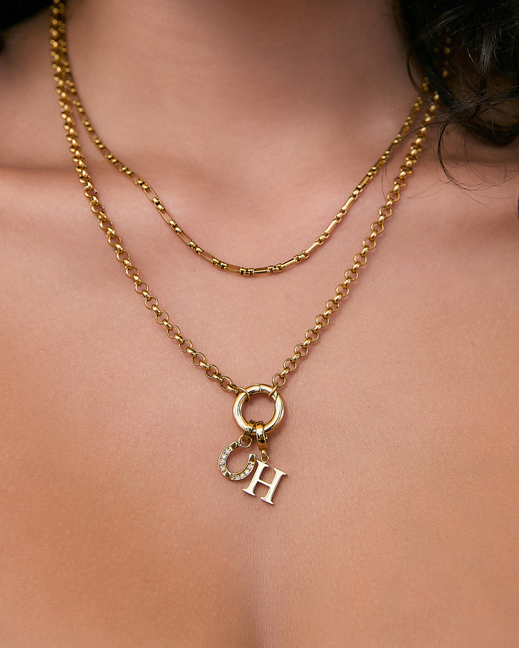 Lucky Horseshoe Charm - Gold