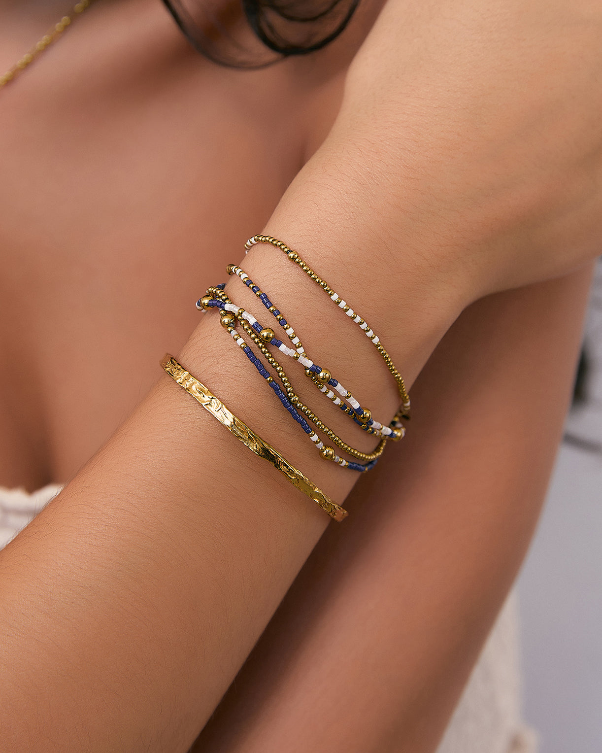 Henne Bracelet Stack - Navy
